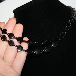 Black Gun Metal Necklace 38"